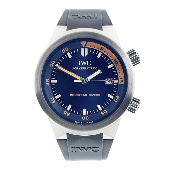 IWC Aquatimer Stainless Steel Blue Dial 42mm Automatic Mens Watch IW354806 - Picture 1 of 8